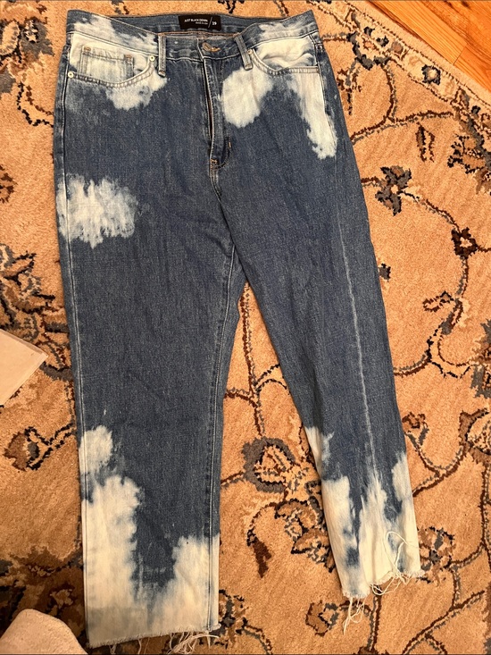 just black denim Denim - Just Black Denim Blue and White Tie-Dye Straight wide, cropped Jeans